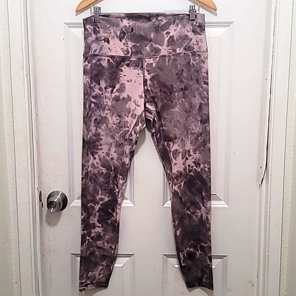 LULULEMON ALIGH YOGA HIGH RISE CROP 21 SZ 14 DIAMOND MINK BERRY NULU WOMEN'S PAN